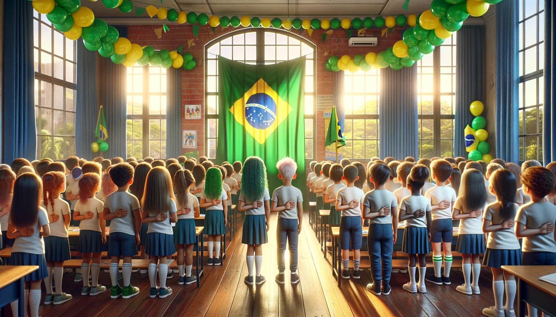 O Dia do Hino Nacional Brasileiro na Educação Infantil, dia 13 de Abril