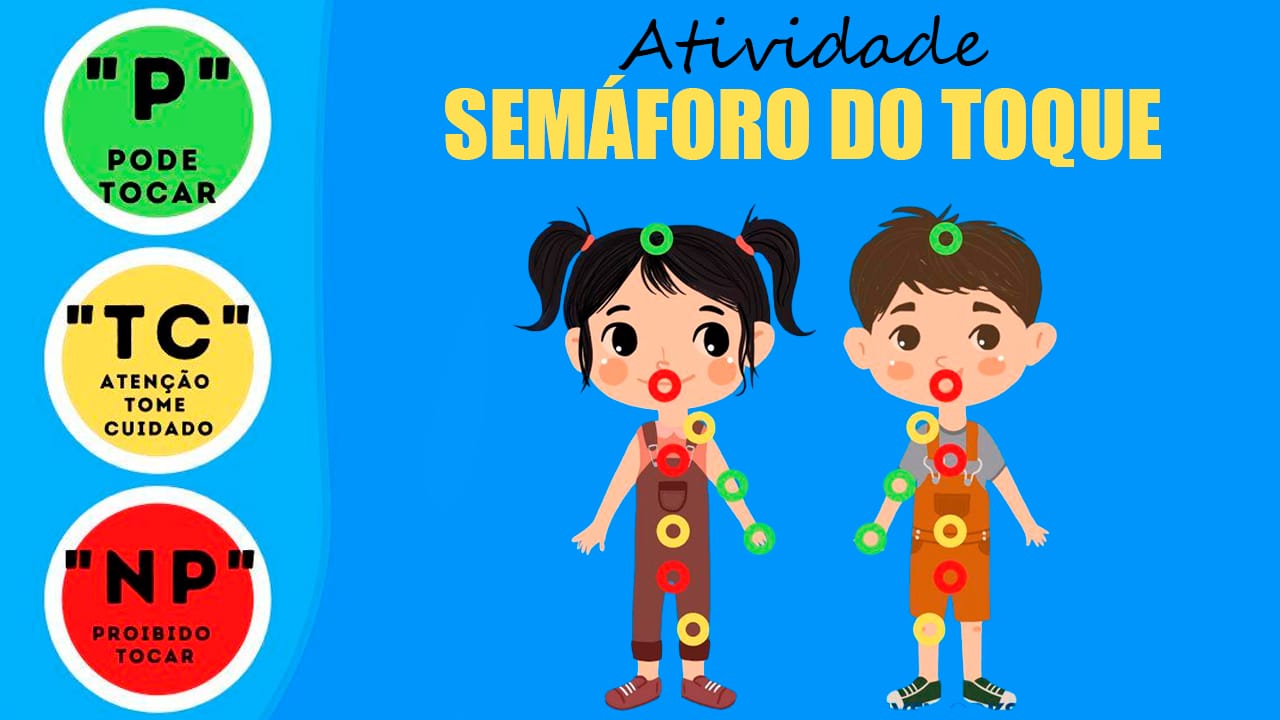 atividade semáforo do toque educação infantil